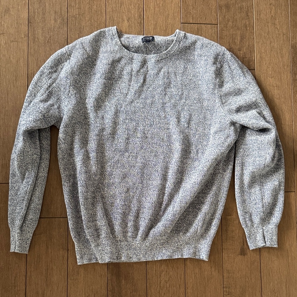 Men's Crewneck Sweater - blue and white
